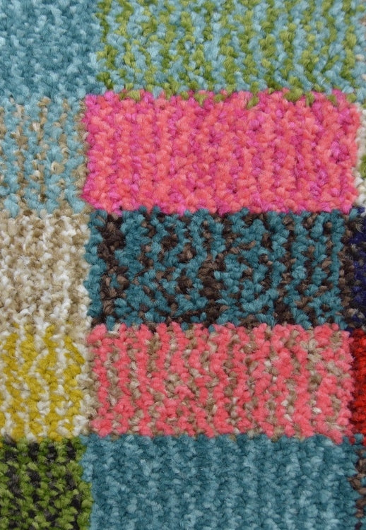 Bold, vibrant, poppy modern and traditional rug