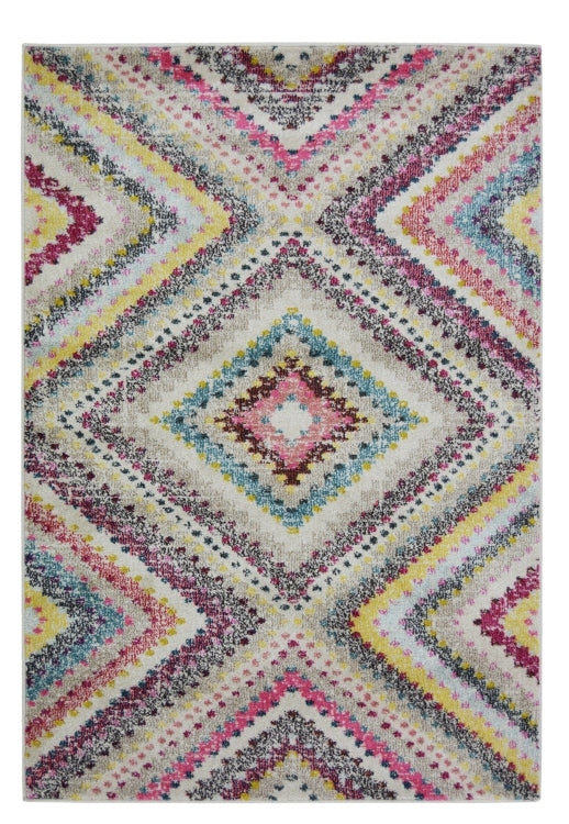 Bold, vibrant, poppy modern and traditional rug
