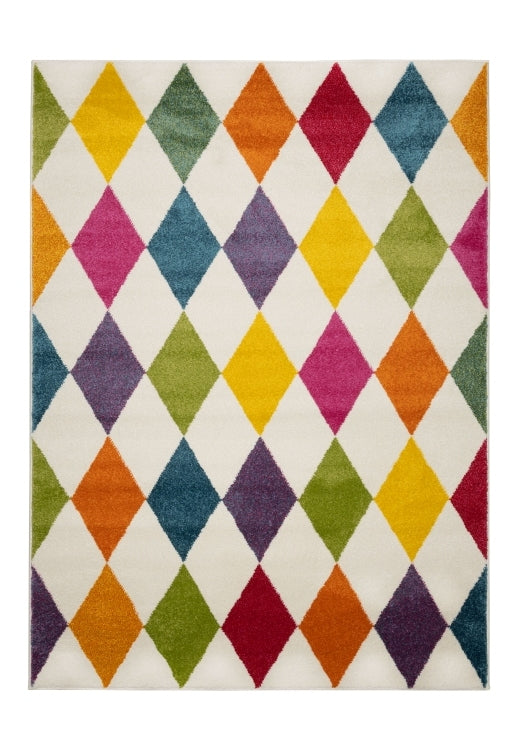 Bold, vibrant, poppy modern and traditional rug