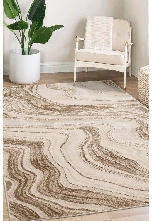 Modern High Shine Marble Rug