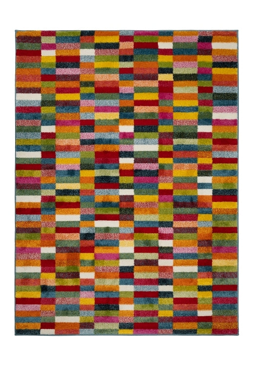 Bold, vibrant, poppy modern and traditional rug