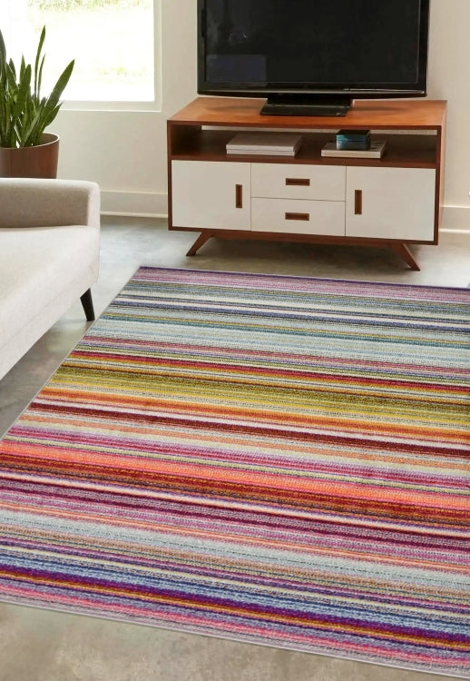 Bold, vibrant, poppy modern and traditional rug