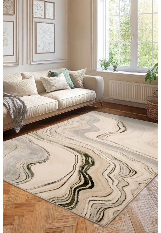 Modern High Shine Marble Rug