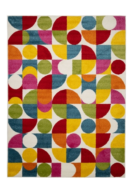 Bold, vibrant, poppy modern and traditional rug
