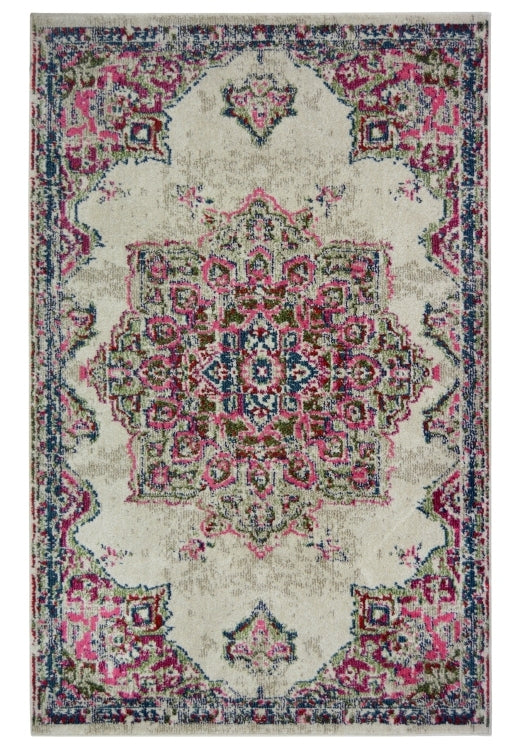 Bold, vibrant, poppy modern and traditional rug