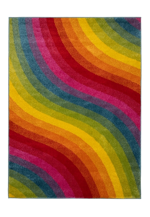 Bold, vibrant, poppy modern and traditional rug