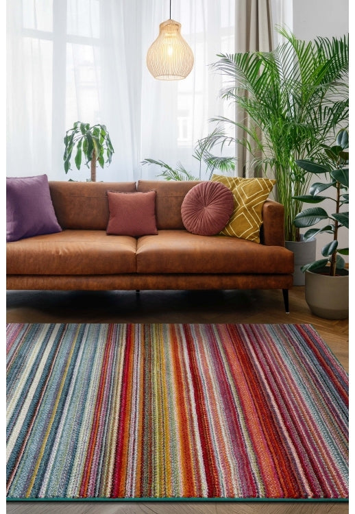 Bold, vibrant, poppy modern and traditional rug