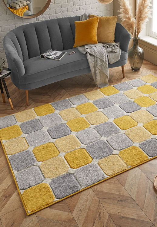 Contemporary Modern Living Machine Woven Rug