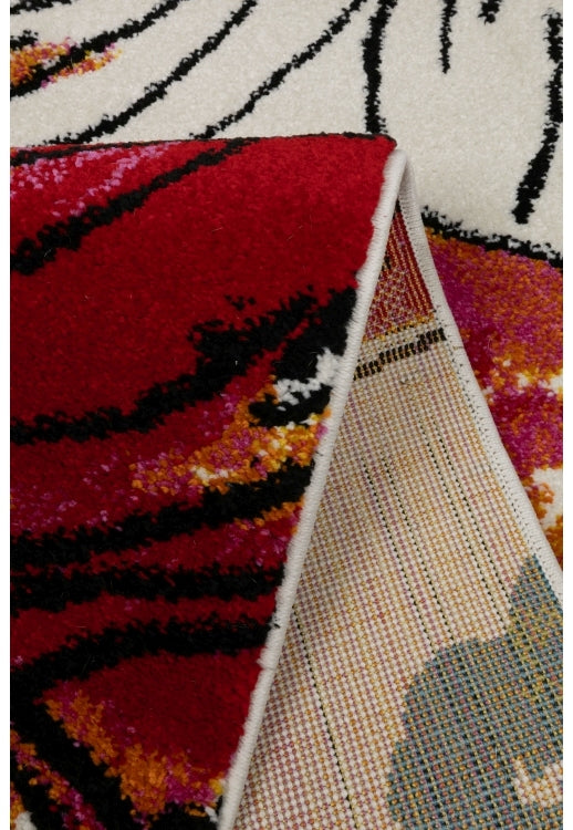 Bold, vibrant, poppy modern and traditional rug