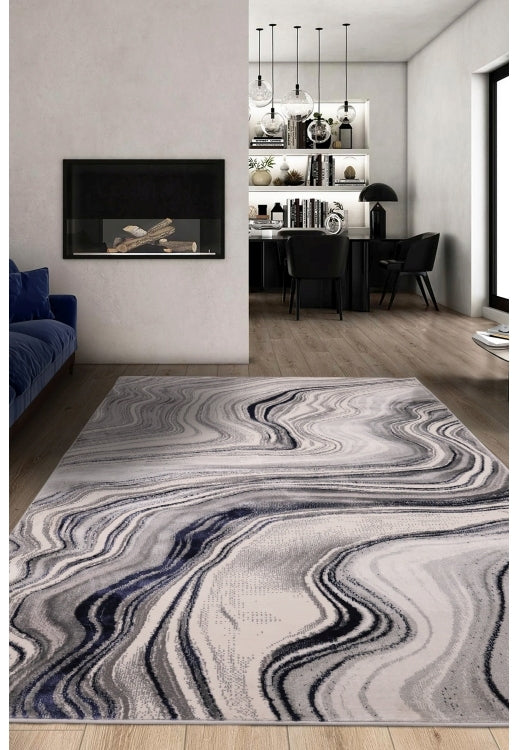 Modern High Shine Marble Rug