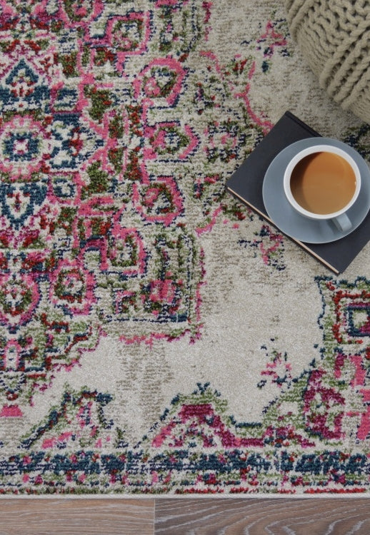 Bold, vibrant, poppy modern and traditional rug