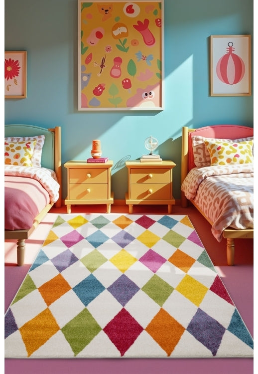 Bold, vibrant, poppy modern and traditional rug