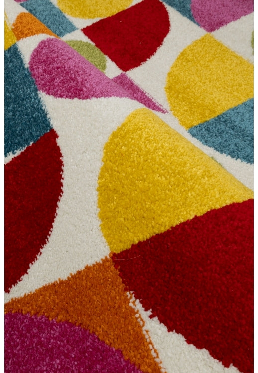 Bold, vibrant, poppy modern and traditional rug