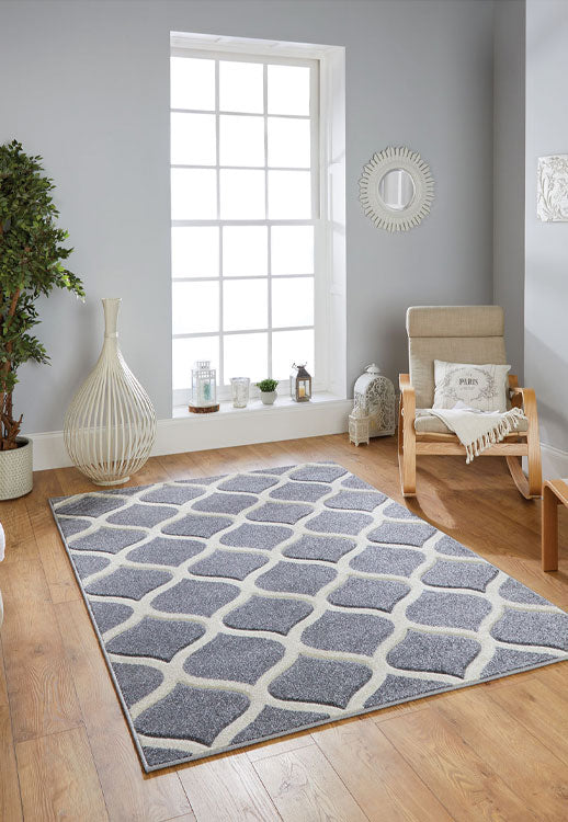 Contemporary Modern Living Machine Woven Rug