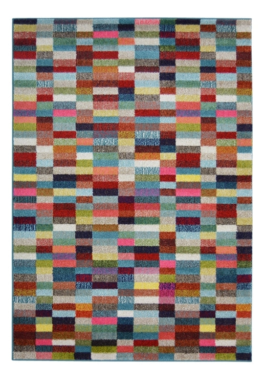 Bold, vibrant, poppy modern and traditional rug
