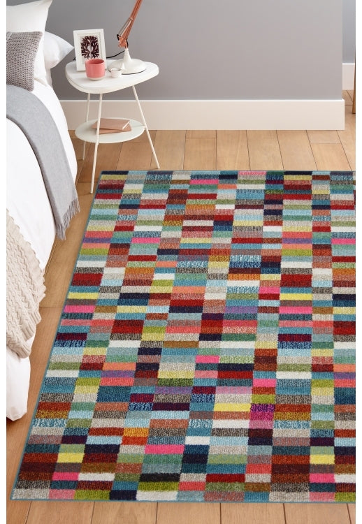 Bold, vibrant, poppy modern and traditional rug